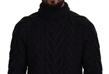 Load image into Gallery viewer, Dolce & Gabbana Elegant Black Wool-Cashmere Pullover Sweater