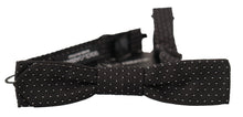Load image into Gallery viewer, Dolce & Gabbana Elegant Black and White Silk Bow Tie