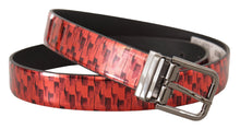 Load image into Gallery viewer, Dolce & Gabbana Elegant Red Leather Belt with Silver Buckle