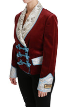 Load image into Gallery viewer, Dolce & Gabbana Opulent Red Baroque Detail Blazer