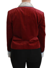 Load image into Gallery viewer, Dolce & Gabbana Opulent Red Baroque Detail Blazer