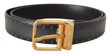 Load image into Gallery viewer, Dolce & Gabbana Emerald Elegance Leather Belt