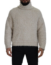 Load image into Gallery viewer, Dolce & Gabbana Elegant Cream Turtleneck Wool Blend Sweater