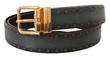 Load image into Gallery viewer, Dolce & Gabbana Emerald Elegance Leather Belt