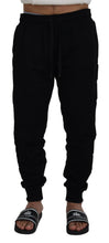 Load image into Gallery viewer, Dolce & Gabbana Black Cotton Men Jogger Pants
