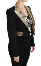 Load image into Gallery viewer, Dolce & Gabbana Opulent Black Gold Floral Jacket and Vest Ensemble