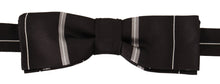 Load image into Gallery viewer, Dolce & Gabbana Elegant Silk Bow Tie in Black and Grey