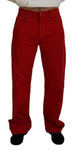 Load image into Gallery viewer, Dolce & Gabbana Chic Red Cotton Denim Pants