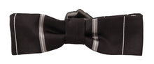 Load image into Gallery viewer, Dolce & Gabbana Elegant Silk Bow Tie in Black and Grey