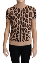 Load image into Gallery viewer, Dolce & Gabbana Elegant Leopard Print Wool Turtleneck Top