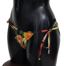 Load image into Gallery viewer, Dolce & Gabbana Elegant Black Floral Bikini Bottom