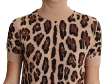 Load image into Gallery viewer, Dolce & Gabbana Elegant Leopard Print Wool Turtleneck Top