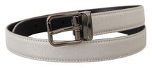 Load image into Gallery viewer, Dolce & Gabbana Chic White Leather Belt with Chrome Buckle