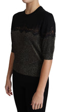 Load image into Gallery viewer, Dolce & Gabbana Elegant Lurex Threaded Jersey Lace Blouse