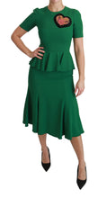 Load image into Gallery viewer, Dolce & Gabbana Enchanted Green Mermaid Midi Dress
