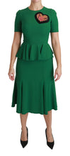 Load image into Gallery viewer, Dolce & Gabbana Enchanted Green Mermaid Midi Dress