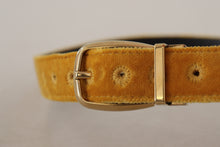 Load image into Gallery viewer, Dolce & Gabbana Elegant Velvet Gold Buckle Women's Belt