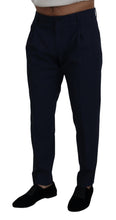 Load image into Gallery viewer, Dolce & Gabbana Blue Cotton Slim Trousers Chinos Pants