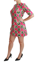 Load image into Gallery viewer, Dolce & Gabbana Pink Sicily Cupcake Shift Mini Dress