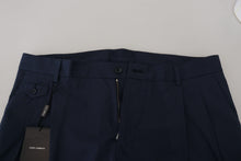 Load image into Gallery viewer, Dolce & Gabbana Blue Cotton Slim Trousers Chinos Pants