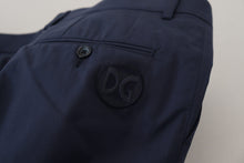 Load image into Gallery viewer, Dolce & Gabbana Blue Cotton Slim Trousers Chinos Pants