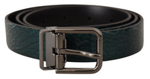 Load image into Gallery viewer, Dolce & Gabbana Elegant Green Leather Belt with Silver Buckle