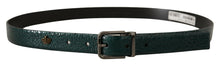 Load image into Gallery viewer, Dolce & Gabbana Elegant Green Leather Belt with Silver Buckle