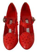 Load image into Gallery viewer, Dolce & Gabbana Chic Red Crystal Cinderella Pumps