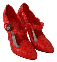 Load image into Gallery viewer, Dolce & Gabbana Chic Red Crystal Cinderella Pumps