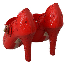 Load image into Gallery viewer, Dolce & Gabbana Chic Red Crystal Cinderella Pumps