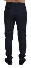 Load image into Gallery viewer, Dolce & Gabbana Blue Wool Chino Formal Pants