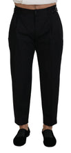 Load image into Gallery viewer, Dolce & Gabbana Black Cotton Chino Formal Pants