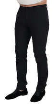 Load image into Gallery viewer, Dolce & Gabbana Black Wool Chino Formal Pants