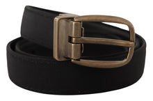Load image into Gallery viewer, Dolce & Gabbana Elegant Grosgrain Leather Belt - Black