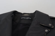 Load image into Gallery viewer, Dolce & Gabbana Elegant Black Leather Biker Jacket