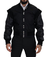 Load image into Gallery viewer, Dolce & Gabbana Elegant Black Crystal-Embellished Bomber Jacket