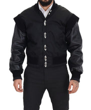 Load image into Gallery viewer, Dolce & Gabbana Elegant Black Crystal-Embellished Bomber Jacket