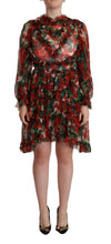 Load image into Gallery viewer, Dolce & Gabbana Floral Silk Mini Knee High Dress