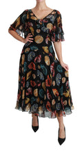 Load image into Gallery viewer, Dolce & Gabbana Elegant Sea Shells Print Silk Midi Dress