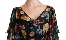 Load image into Gallery viewer, Dolce & Gabbana Elegant Sea Shells Print Silk Midi Dress