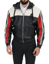 Load image into Gallery viewer, Dolce & Gabbana Elite Black Leather Hooded Bomber Jacket