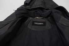 Load image into Gallery viewer, Dolce & Gabbana Elite Black Leather Hooded Bomber Jacket