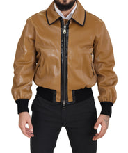 Load image into Gallery viewer, Dolce & Gabbana Elegant Dark Camel Zip Blouson Jacket