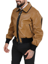 Load image into Gallery viewer, Dolce & Gabbana Elegant Dark Camel Zip Blouson Jacket