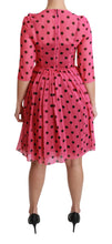Load image into Gallery viewer, Dolce & Gabbana Elegant Polka Dot A-Line Knee Length Dress