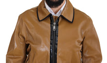 Load image into Gallery viewer, Dolce & Gabbana Elegant Dark Camel Zip Blouson Jacket