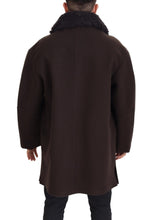 Load image into Gallery viewer, Dolce & Gabbana Elegant Dark Brown Shearling Coat Jacket