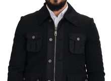 Load image into Gallery viewer, Dolce & Gabbana Elegant Full Zip Black Wool Blend Jacket