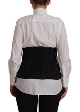 Load image into Gallery viewer, Dolce & Gabbana Elegant Black Corset Waist Strap Top