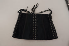 Load image into Gallery viewer, Dolce & Gabbana Elegant Black Corset Waist Strap Top